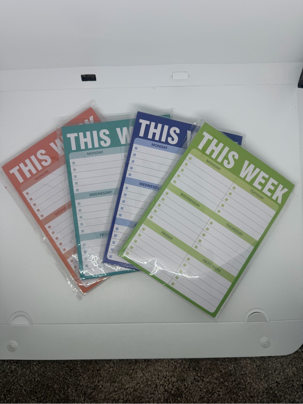 Weekly Planner Notepad Pad - 4 pack